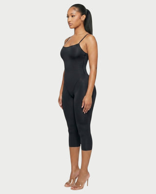BLANCA Square Neck Capri Romper