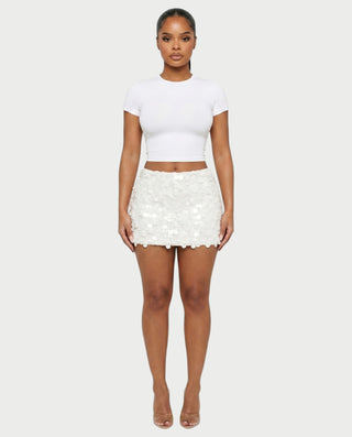 MARIMA Sequin Disc Embellished Mini Skirt