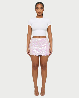 MARIMA Sequin Disc Embellished Mini Skirt