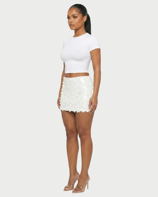 MARIMA Sequin Disc Embellished Mini Skirt