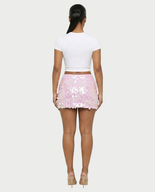 MARIMA Sequin Disc Embellished Mini Skirt