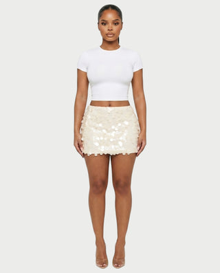 MARIMA Sequin Disc Embellished Mini Skirt