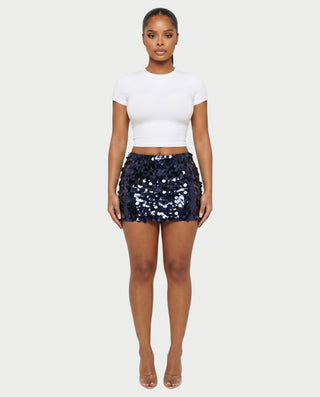 MARIMA Sequin Disc Embellished Mini Skirt