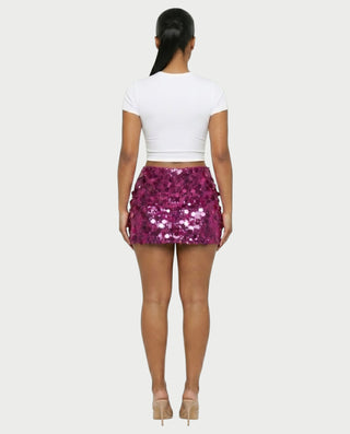 MARIMA Sequin Disc Embellished Mini Skirt