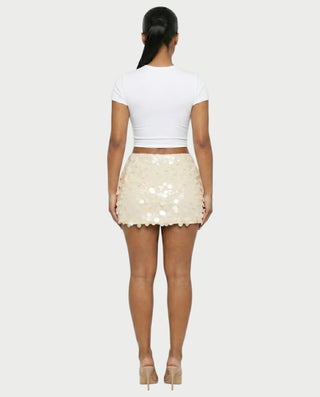 MARIMA Sequin Disc Embellished Mini Skirt