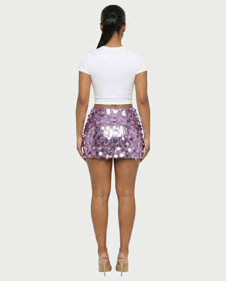 MARIMA Sequin Disc Embellished Mini Skirt