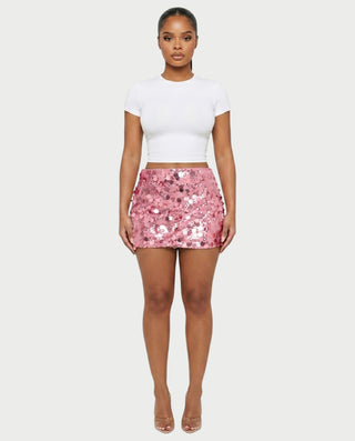 MARIMA Sequin Disc Embellished Mini Skirt
