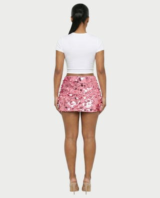 MARIMA Sequin Disc Embellished Mini Skirt