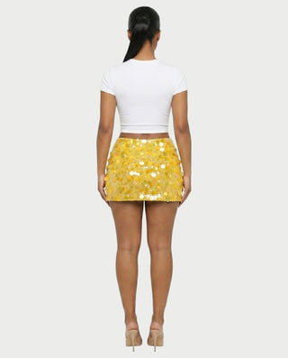 MARIMA Sequin Disc Embellished Mini Skirt