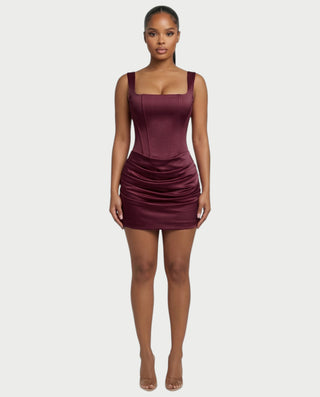 Vestido midi con flecos y escote pronunciado de LIRRA