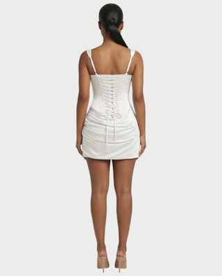 Vestido midi con flecos y escote pronunciado de LIRRA