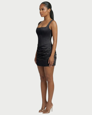 Vestido midi con flecos y escote pronunciado de LIRRA