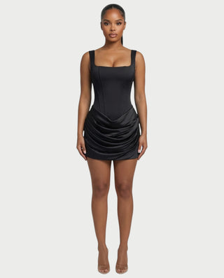 Vestido midi con flecos y escote pronunciado de LIRRA