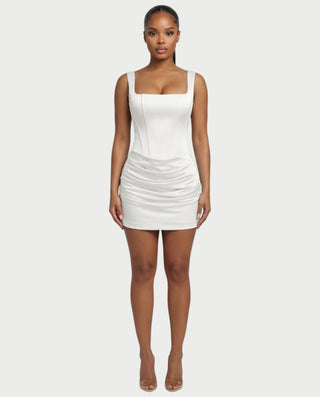 Vestido midi con flecos y escote pronunciado de LIRRA