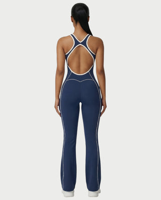 ZIRANA Open-Back Flared Jumpsuit