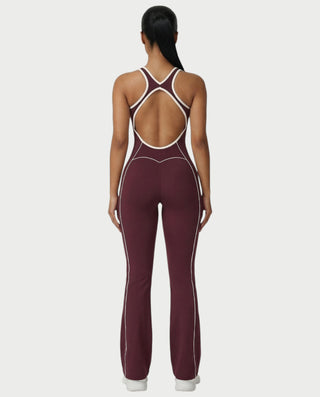 ZIRANA Open-Back Flared Jumpsuit