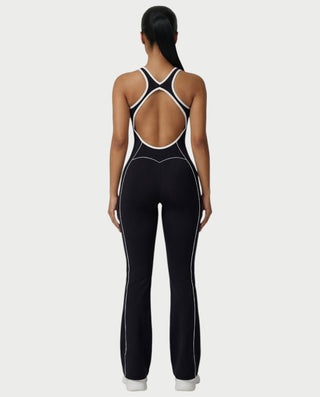ZIRANA Open-Back Flared Jumpsuit