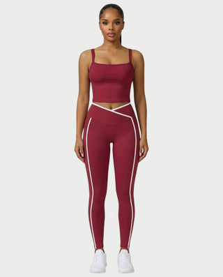 JINYA Padded Square-Neck Active Crop Top