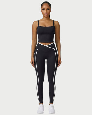JINYA Padded Square-Neck Active Crop Top