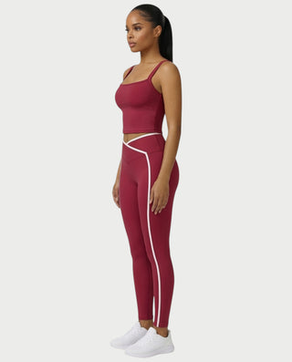 JINYA Padded Square-Neck Active Crop Top