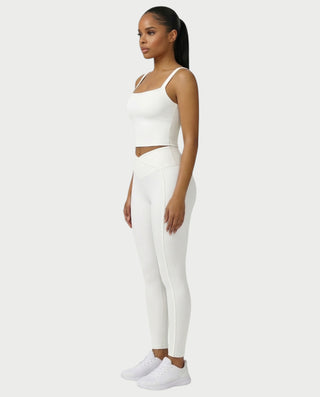 JINYA Padded Square-Neck Active Crop Top
