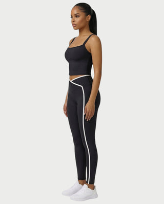 JINYA Padded Square-Neck Active Crop Top