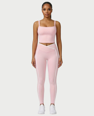 JINYA Padded Square-Neck Active Crop Top