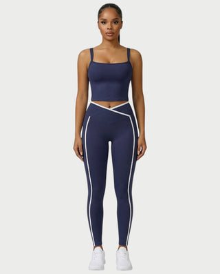 JINYA Padded Square-Neck Active Crop Top