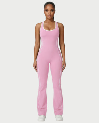 ZIRANA Open-Back Flared Jumpsuit