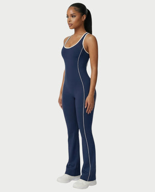ZIRANA Open-Back Flared Jumpsuit