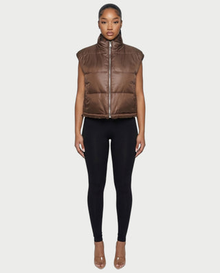 SONEYA Reversible Faux-Fur Puffer Vest