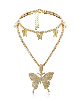 LILA Butterfly Layred Necklace