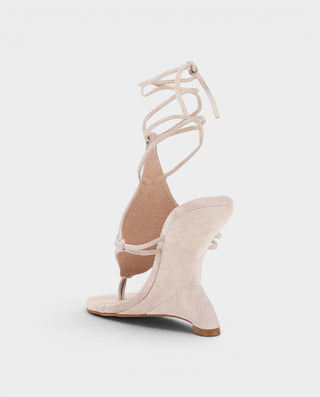 FELICE Lace-Up High-Heeled Wedge Sandals