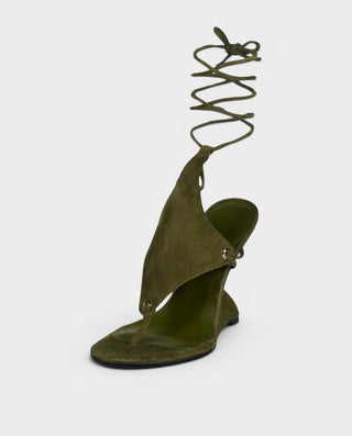 FELICE Lace-Up High-Heeled Wedge Sandals