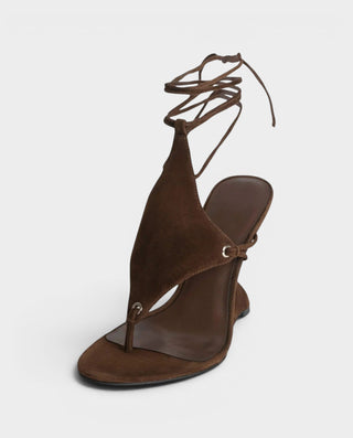 FELICE Lace-Up High-Heeled Wedge Sandals
