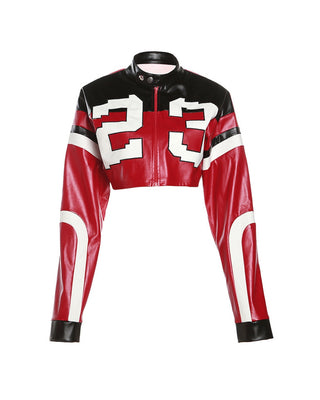 MOTO Cropped Racing Jacket