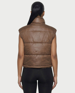 SONEYA Reversible Faux-Fur Puffer Vest