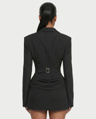 MIKAY Ruched Blazer Bodycon Mini Dress