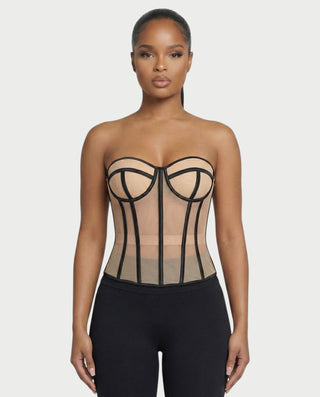 Chaleco corto con hebilla frontal de piel sintética QUELLA