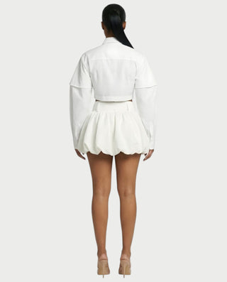 Vestido midi con flecos y escote pronunciado de LIRRA