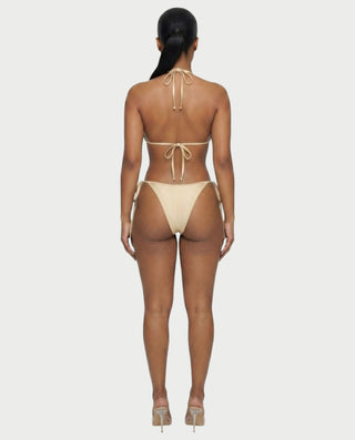 RIVENA Sequin Shell Triangle Bikini Set