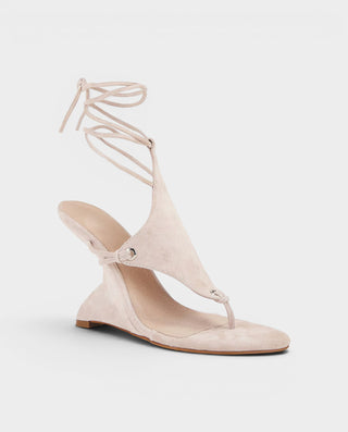 FELICE Lace-Up High-Heeled Wedge Sandals