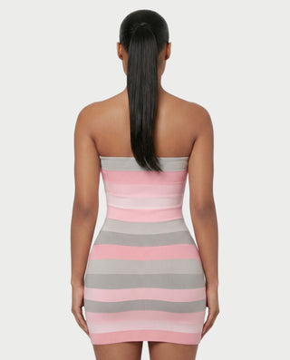 AILA Bandeau Waist-Cutout Bandage Mini Dress