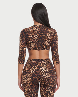 FRENA Printed Crop Top, Capri Pants & Headband Set