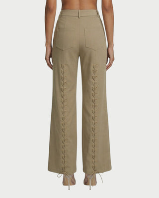 XAVIA Lace-Up Back Blazer & Trouser Set