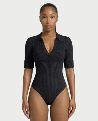 KIERA Ribbed Knit Bodysuit & Legging Set