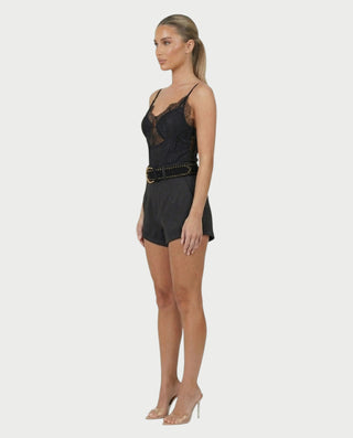 Shorts ajustados de terciopelo con cintura alta AZAIRA