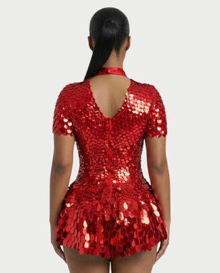 Vestido midi con flecos y escote pronunciado de LIRRA