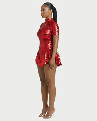 Vestido midi con flecos y escote pronunciado de LIRRA