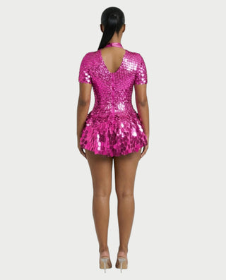 Vestido midi con flecos y escote pronunciado de LIRRA